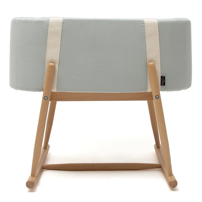 Organic textures define the Charlie Crane KUKO Bassinet in milk fur for organic nursery decor