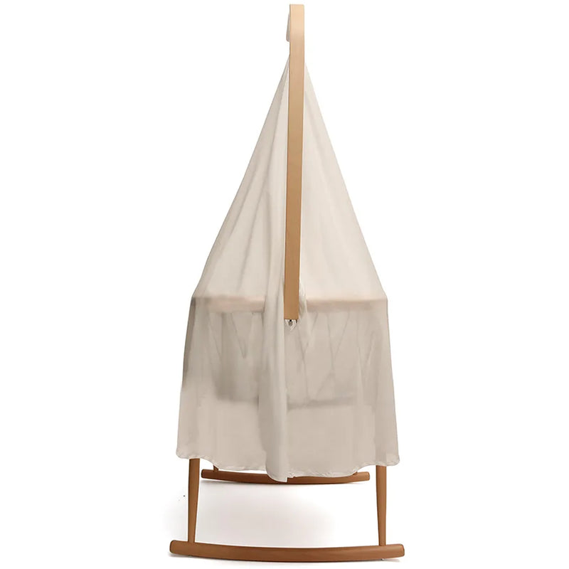 Natural daylight shot highlights the KUMI Charlie Crane Canopy in white with sophisticated look