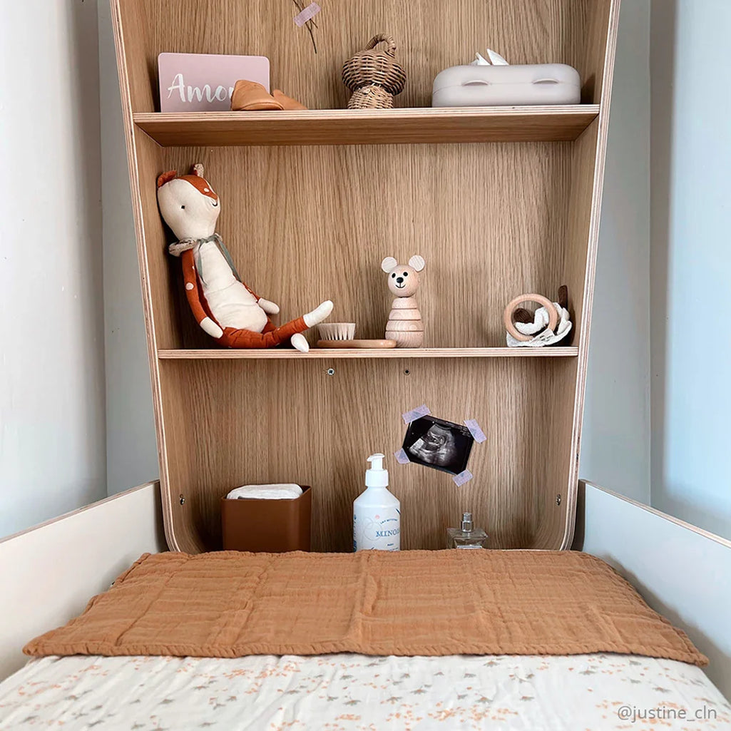 charlie crane pago pia and camel swaddle set with matching diaper changing mat cover 