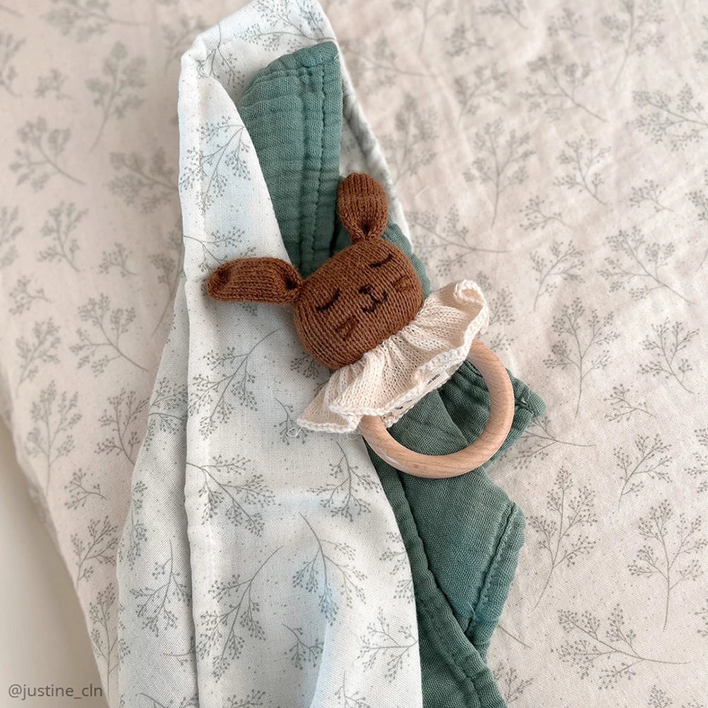 charlie crane pearl blossom and lichen matching changing mat and swaddle set 