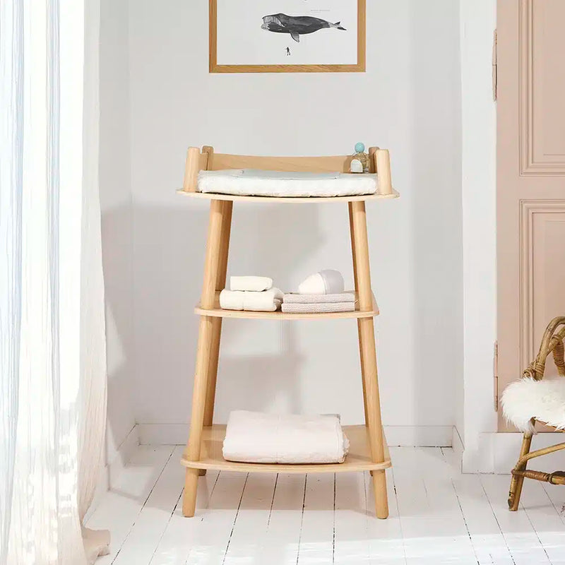 modern nursery with wooden hand crafted european charlie crane pago changing table