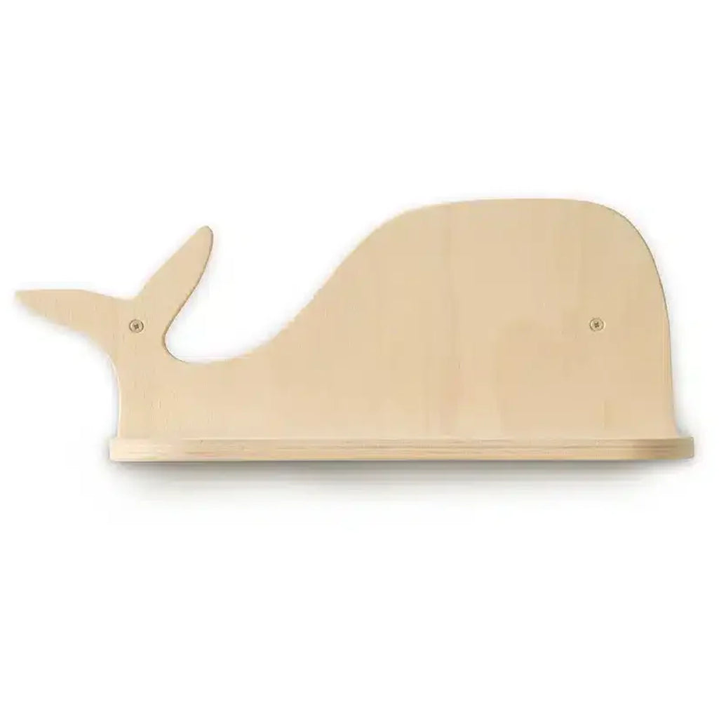 Cozy corner styling displays the Charlie Crane POPI Wooden Shelf in whale designed as an infant safe storage solution