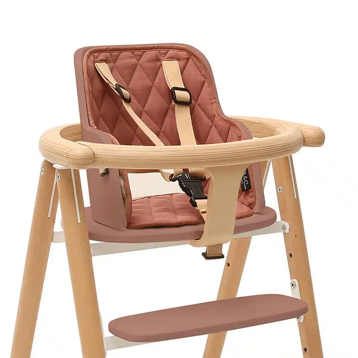 rosewood charlie crane baby set and tobo chair cusion on wooden high chair
