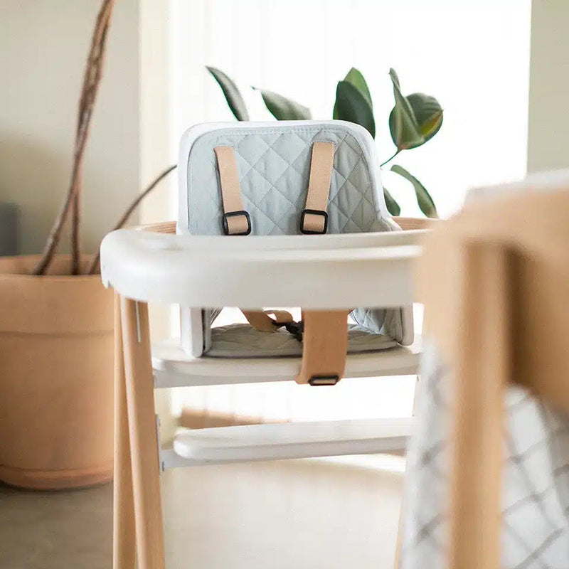 farrow blue charlie crane tobo highchair baby set with gray blue cushion 