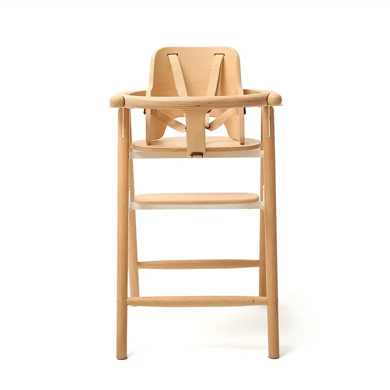 front of chair crane wood natural highchair with foot rest and baby set