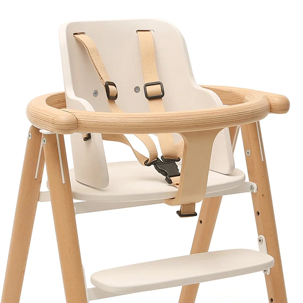 tobo natural charlie crane high chair with white detachable baby seat