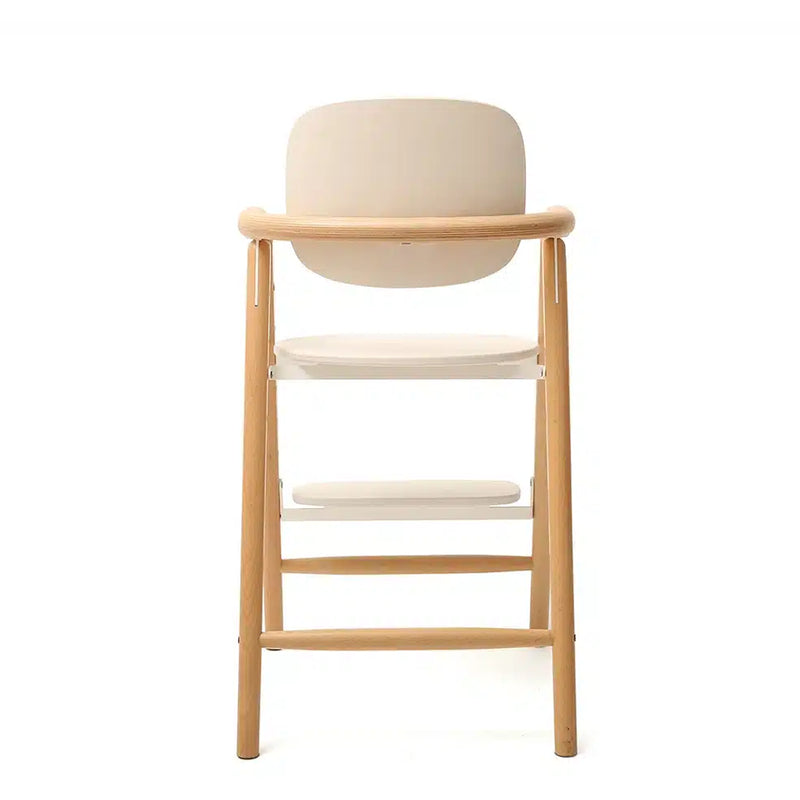 back view of charlie crane french designs midcentury inspired evolving baby high chair 