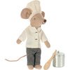 maileg chef mouse with spoon and soup pot