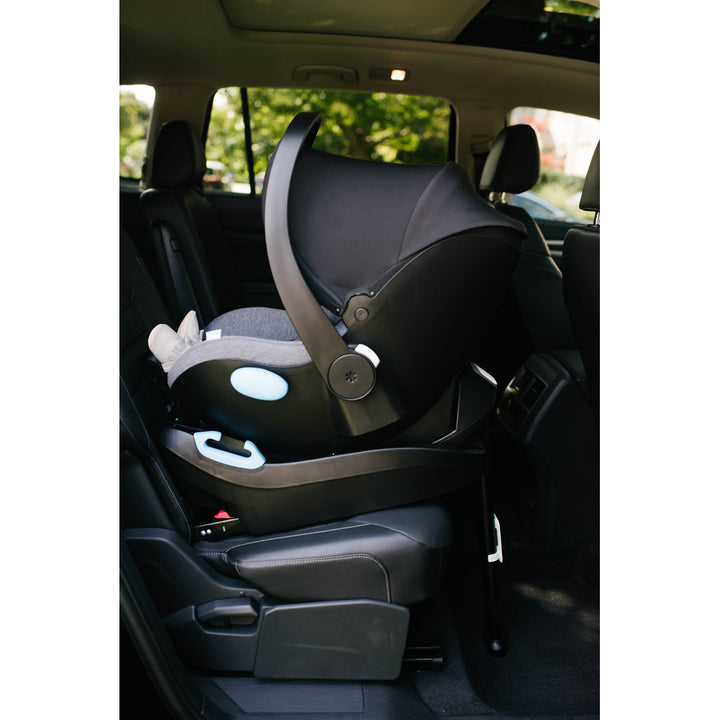 Clek liing infant car seats in black with load leg base