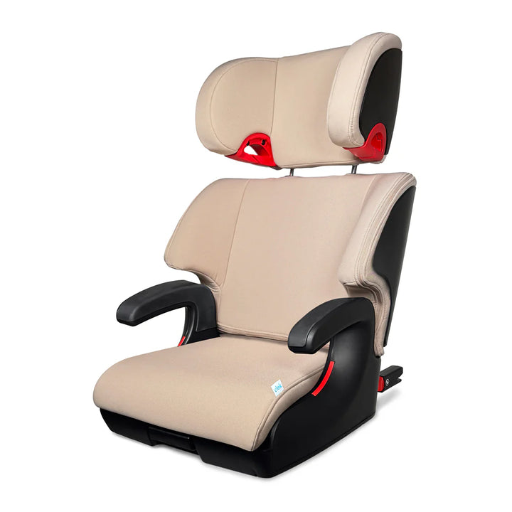 Clek oobr latte best high back booster car seat for toddlers and children