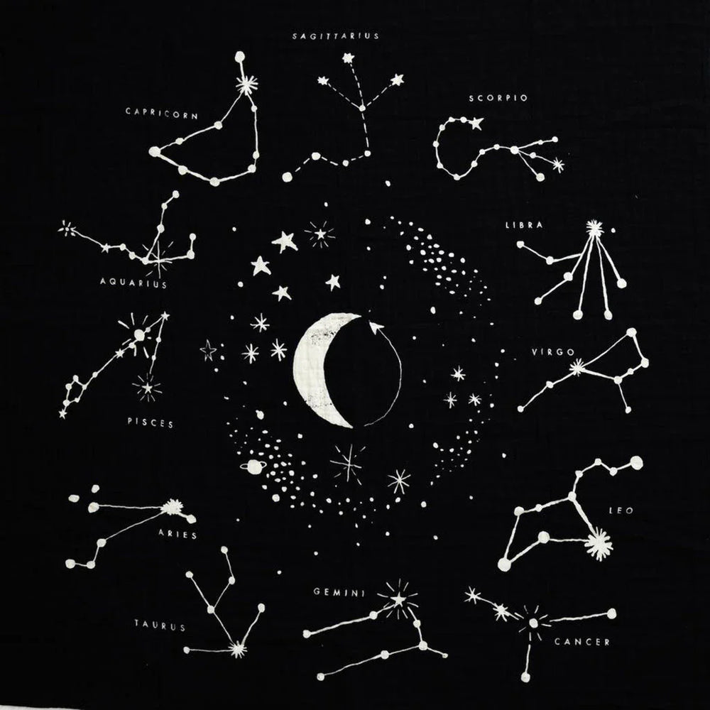 Clementine Kids swaddle blanket in Astrology