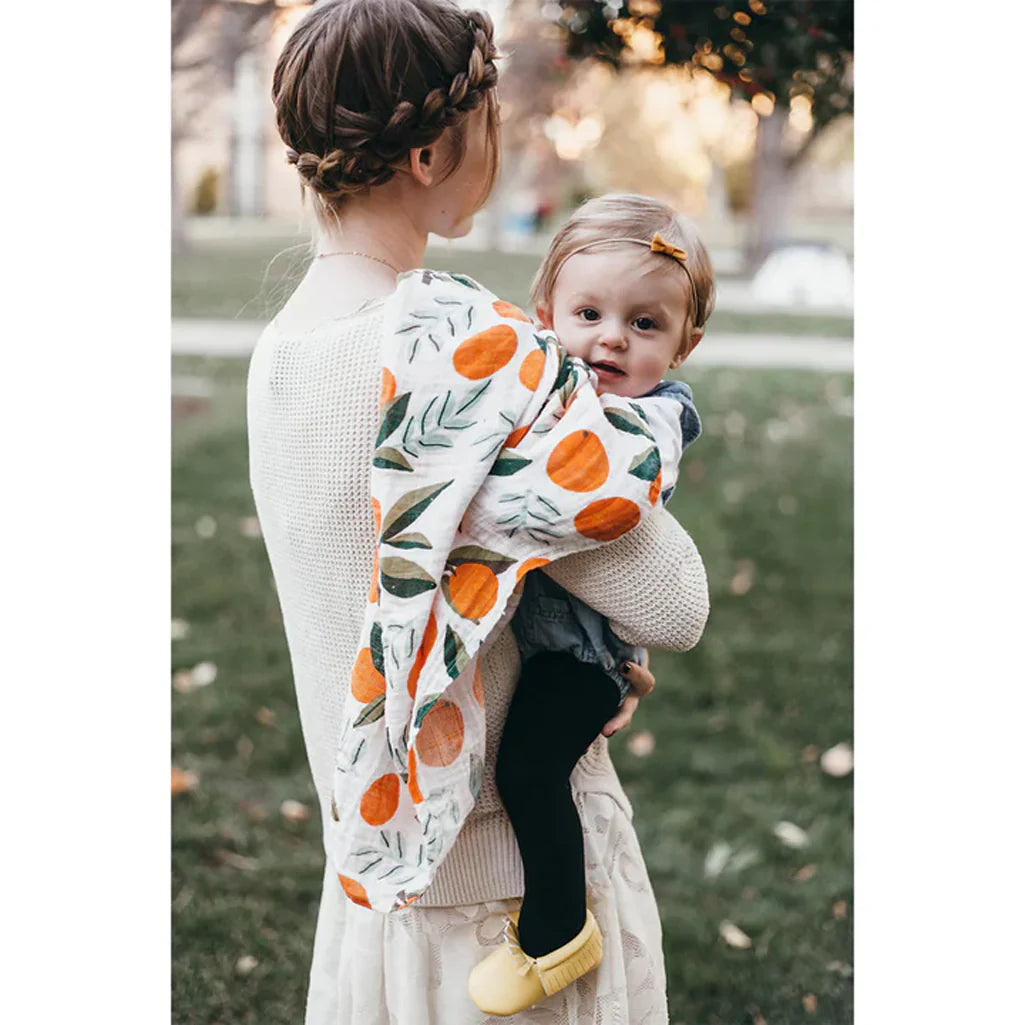 Clementine Kids muslin cloth swaddling blanket in Clementine