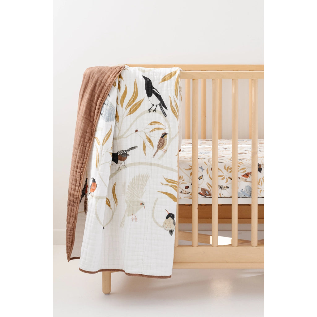 Clementine Kids birds muslin blankets baby