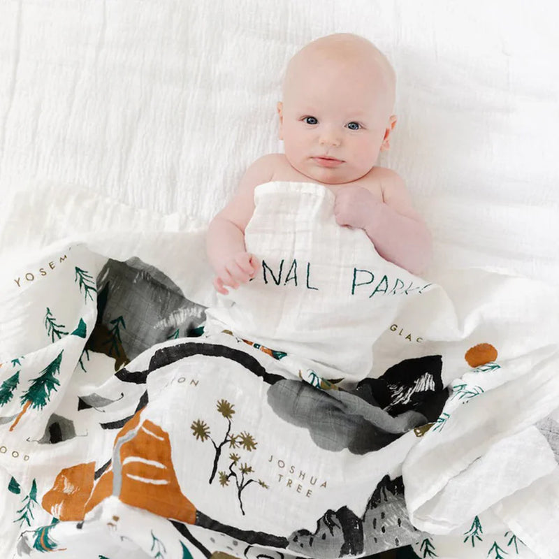 Clementine Kids Naitonal Parks muslin cloth swaddle blanket