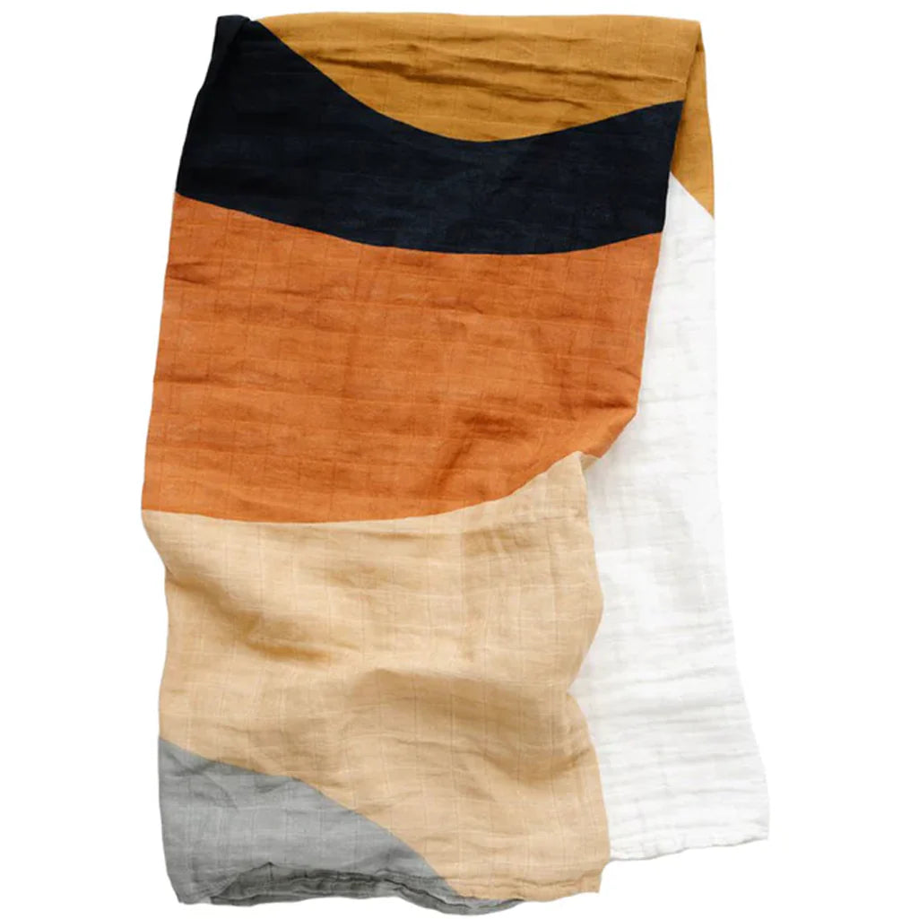 Clementine Kids muslin baby swaddle in Sunset