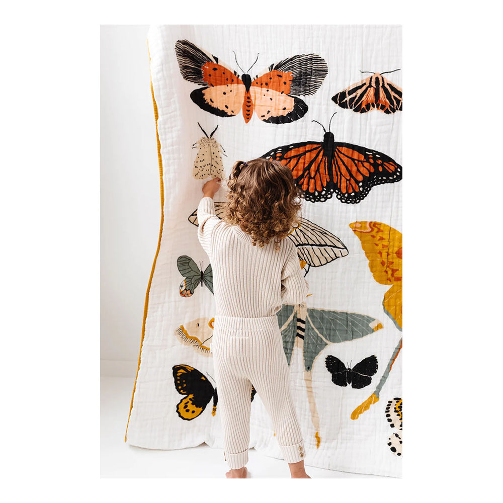 Muslin Clementine Kids Blanket in Butterfly