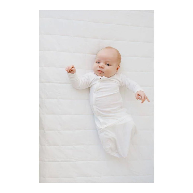 Kyte Baby cloud white bamboo sleep sack