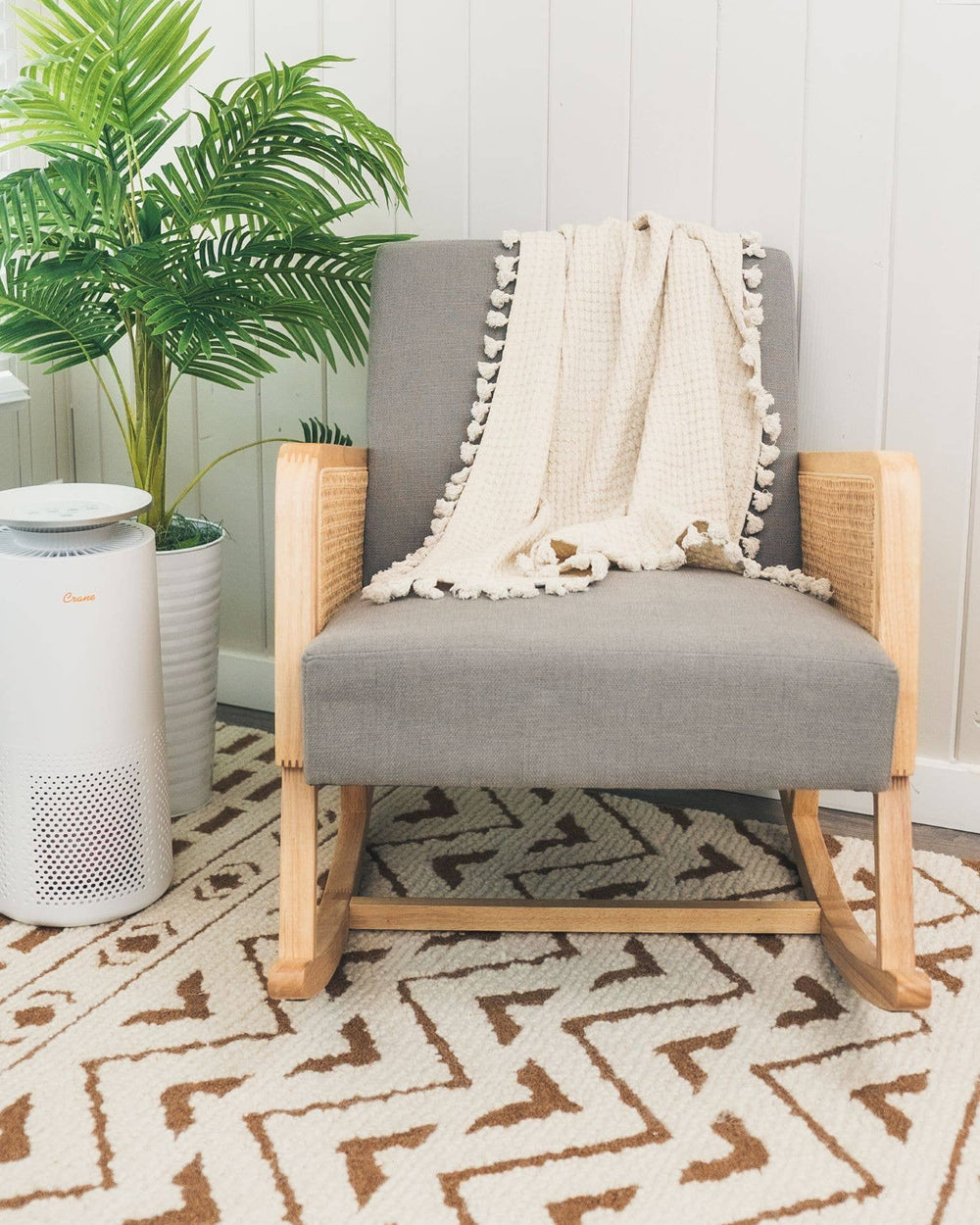 organic cotton soft white waffle knit baby blanket 