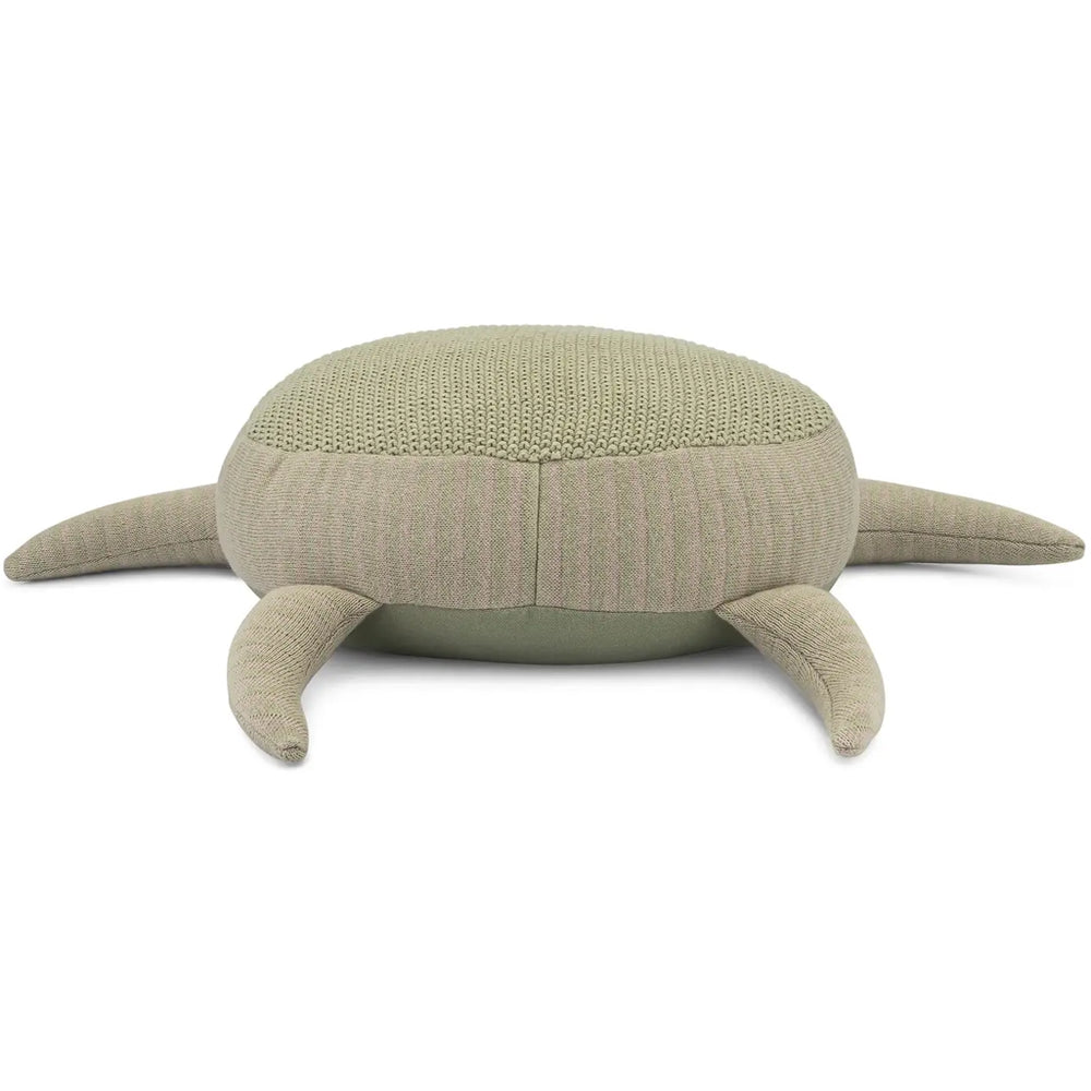 green knitted turtle stuffed animal crane baby 