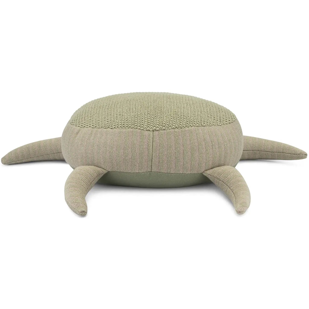 green knitted turtle stuffed animal crane baby 