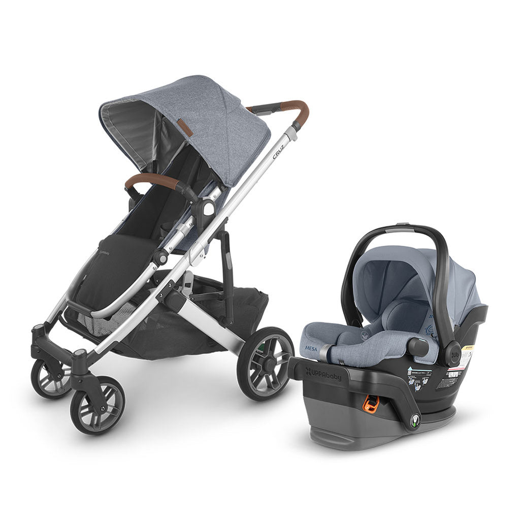 uppababy cruz gregory with infant car seat in jake