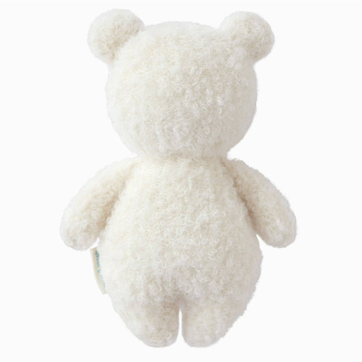 Soft and cuddly Cuddle + Kind Boucle Bear Ivory stuffed animal designed for gentle hugs and play