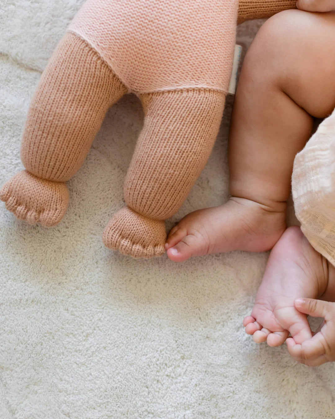 My First Baby Peach by Cuddle + Kind - soft 14 inch knit baby doll, a fair trade gift for baby
