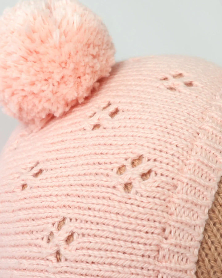 Cuddle + Kind My First Baby doll in Peach, handmade cotton knit doll for babies and toddlers