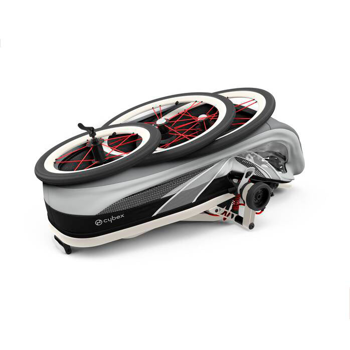 Cybex Zeno sand child bike carrier folded