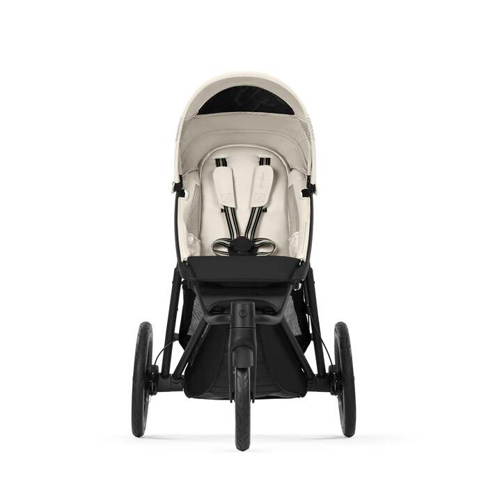 CYBEX AviSpin Seashell Beige lightweight stroller for chic outings.