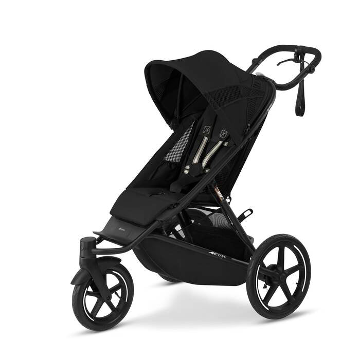 CYBEX AviSpin Moon Black lightweight stroller for stylish families.