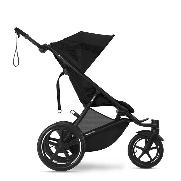 CYBEX AviSpin Moon Black lightweight stroller with easy fold.