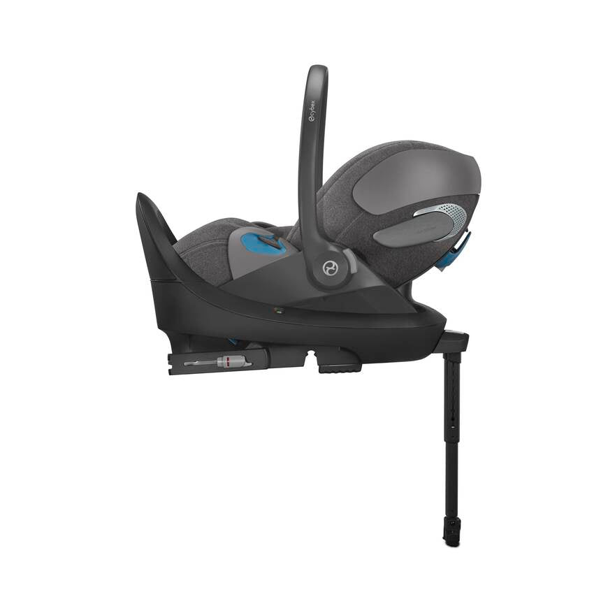 Cybex Cloud T Infant Car Seat in Leaf Green—safest infant car seat with side-impact protection.