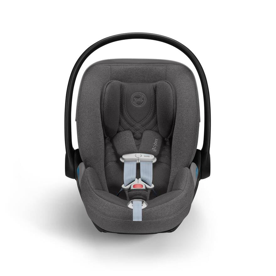 Cybex Cloud T Infant Car Seat in Green—FAA-approved infant car seat for secure travel.