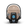 Cybex Cloud T Infant Car Seat in Grey—infant car seat and stroller combo for convenient transport.