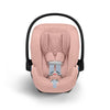 Cybex Cloud T Infant Car Seat in Grey—infant car seat head support for newborn comfort.