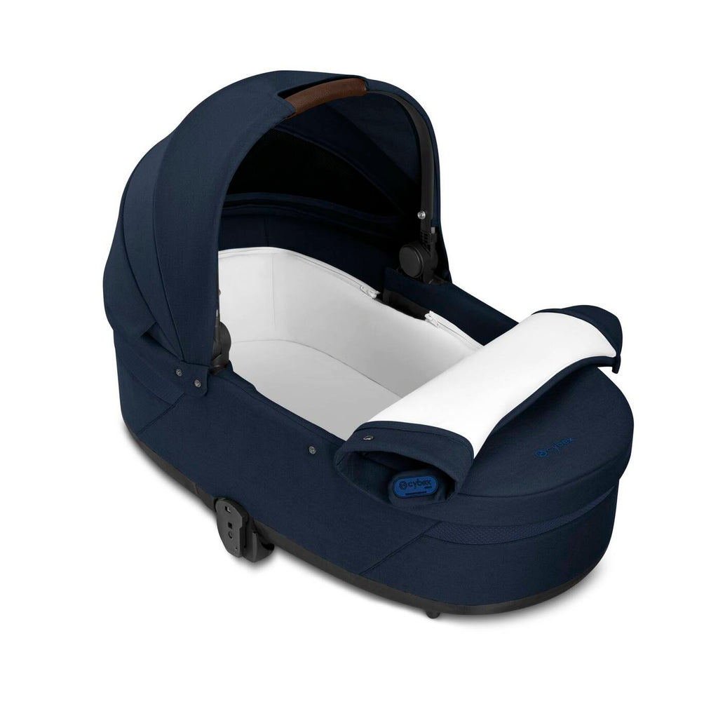 Cybex Cot S Bassinet Stroller in Dark Blue – premium all-in-one stroller, bassinet, and car seat for modern families.