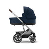 Cybex Cot S in Moon Black – multifunctional stroller with bassinet and car seat for comfort and convenience.