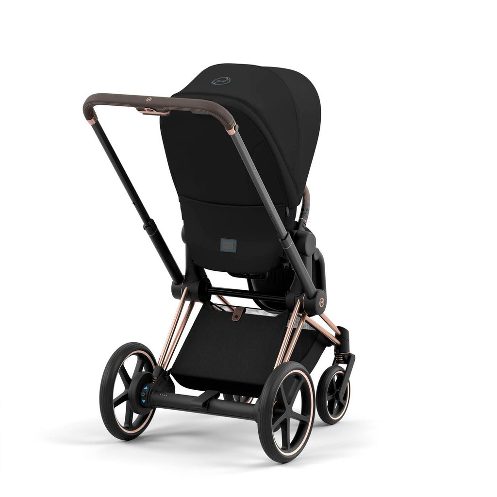 CYBEX e-Priam frame in Black, a versatile and timeless stroller frame.