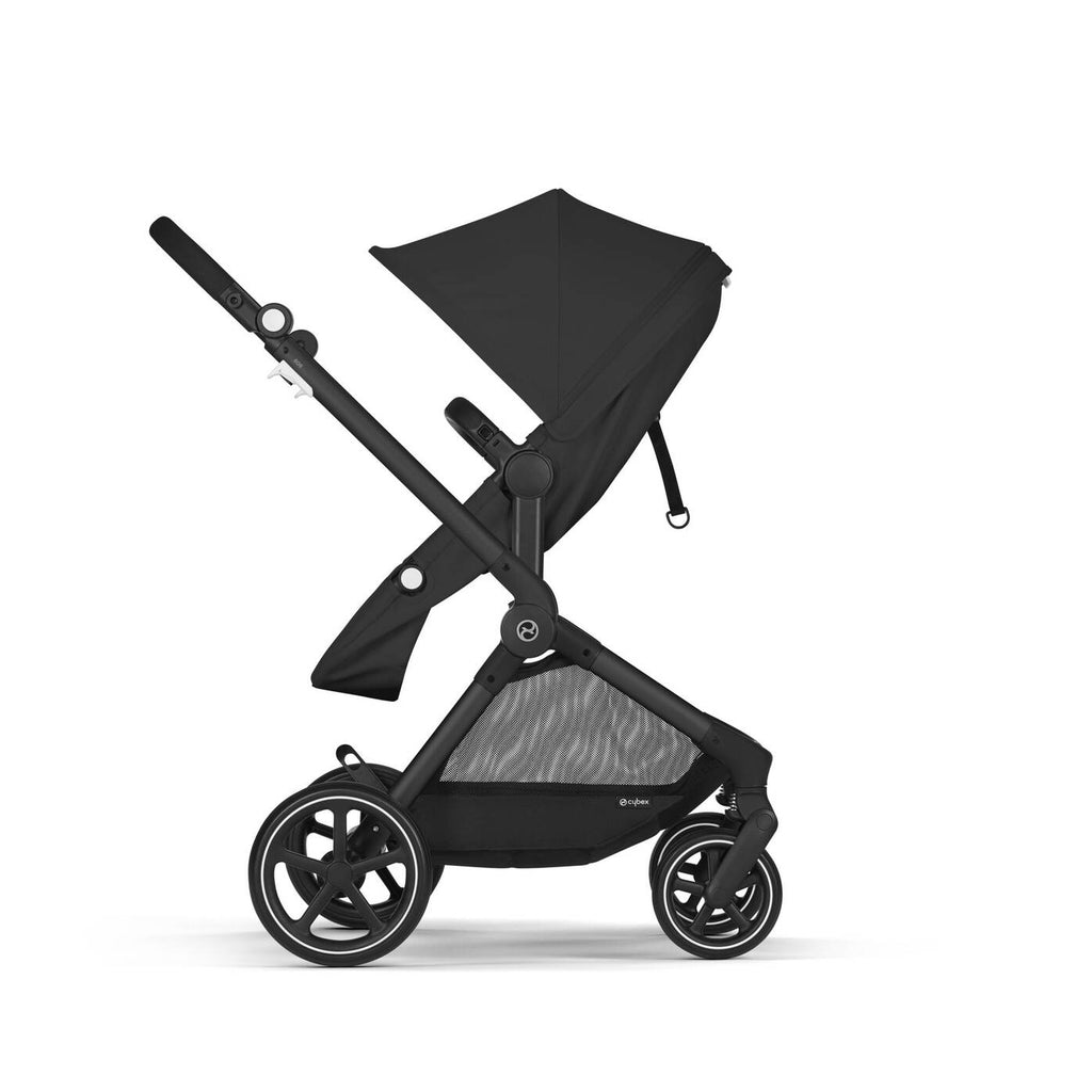 Cybex EOS stroller in Moon Black, perfect for newborns and toddlers. Pram bassinets for superior comfort.