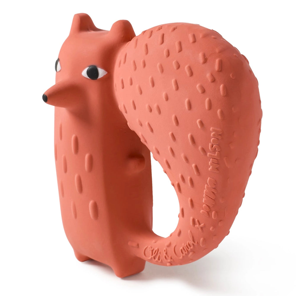 Oli & Carol squirrel-shaped natural rubber teething toy