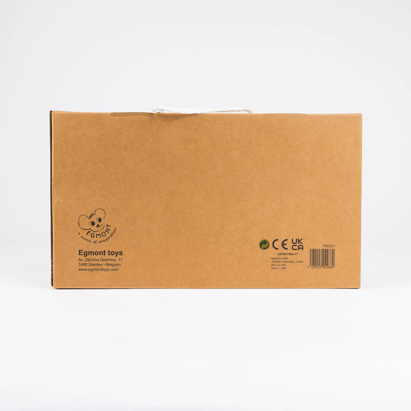 image showcasing packaging backside of egmont toys forest bowling game