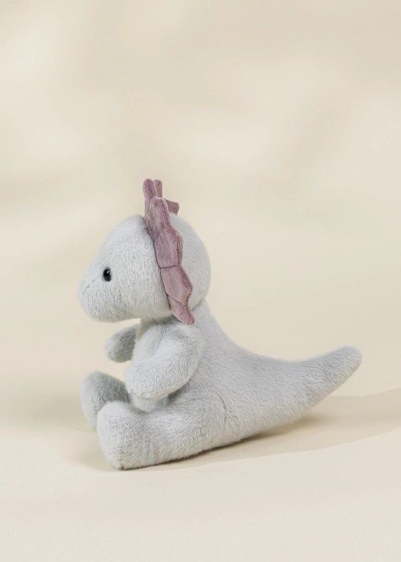 Coco Village Grey Triceratop Dino Plush Toy, timeless stuffed animal perfect for playtime and bedtime snuggles