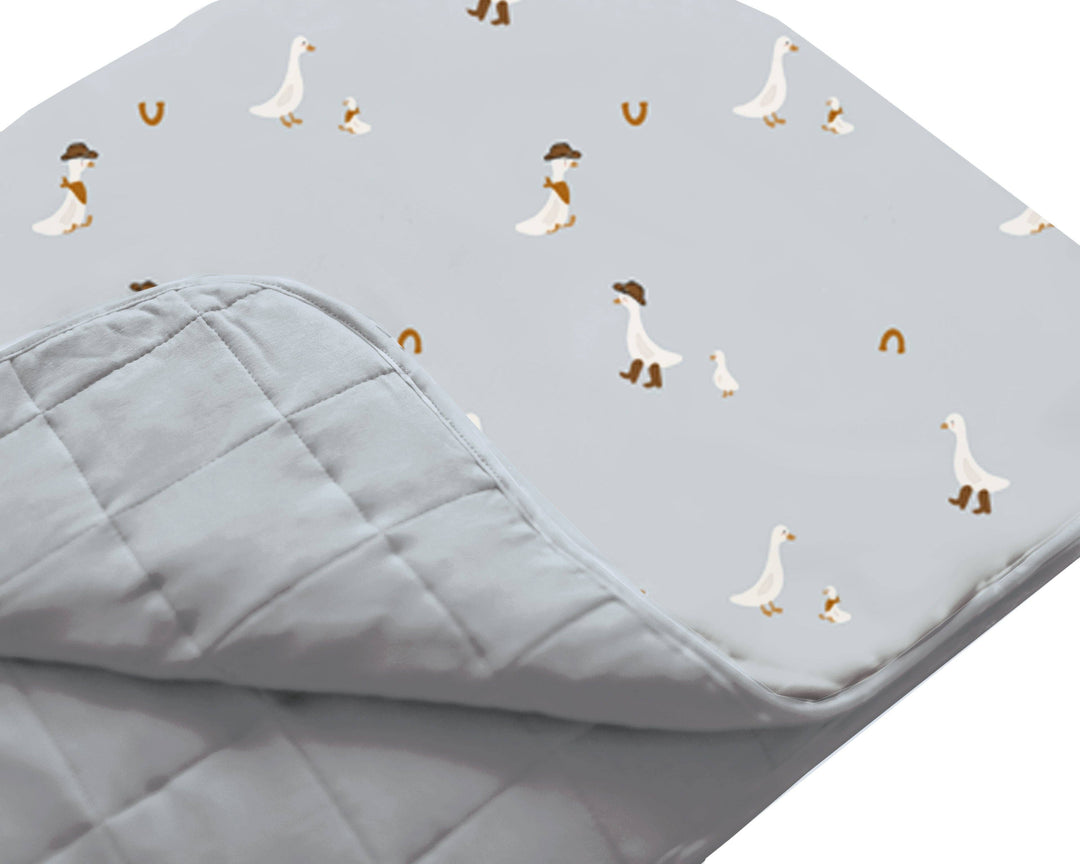 Adorable Cowboy Goose Gunamuna Cloud Comforter Blanket, baby girl blankets for peaceful rest.