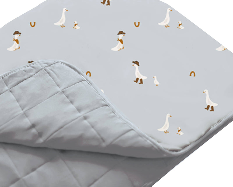 Adorable Cowboy Goose Gunamuna Cloud Comforter Blanket, baby girl blankets for peaceful rest.