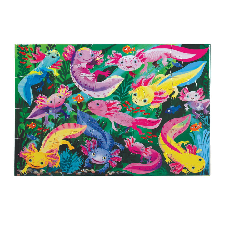 eeBoo Axolotl 20-piece jigsaw puzzle jumbo double-coated pieces for toddlers ages 3+