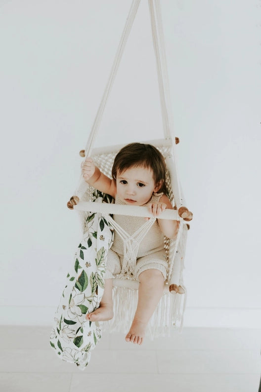 Clementine Kids muslin swaddles in Magnolia