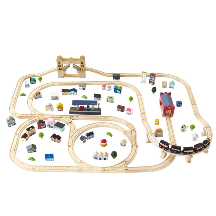 All aboard! The Le Toy Van London Train Set, a wooden toy for kids to explore pretend travel.