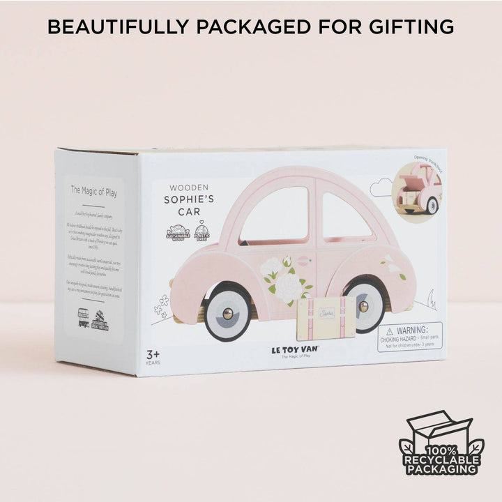 Gift box packaging for Le Toy Van Sophie's Dolls House Toy Car, heirloom birthday present for kids who love dollhouses