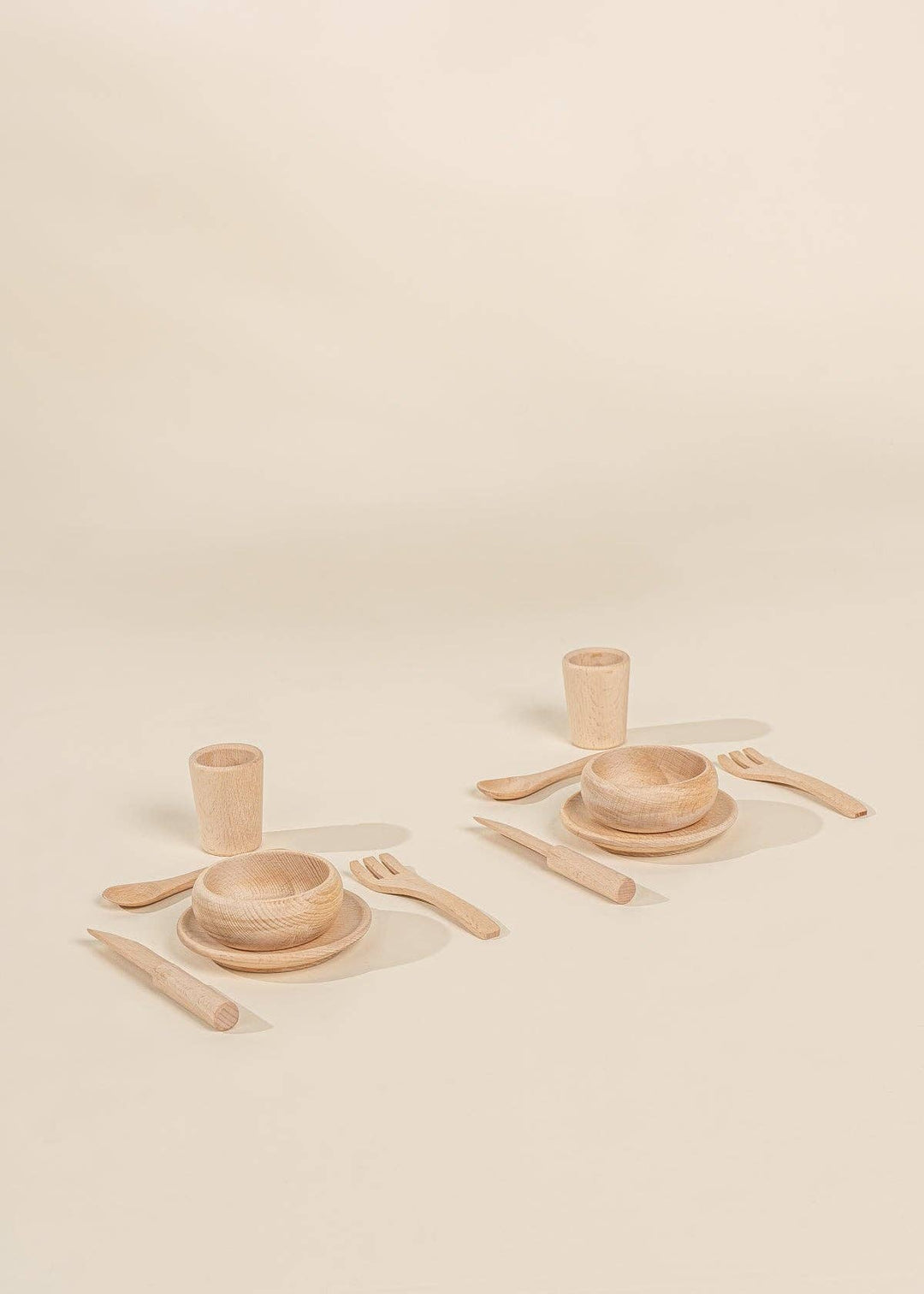 all natural wooden coco viillage baby toy table ware set 